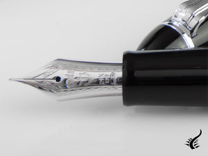 Sailor 1911 Large Silver Series Fountain Pen, Black, Chrome, 11-2024-420