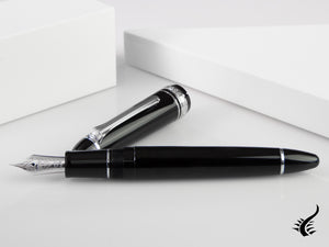 Stylo plume Sailor 1911 Large Silver Series, noir, chrome, 11-2024-420