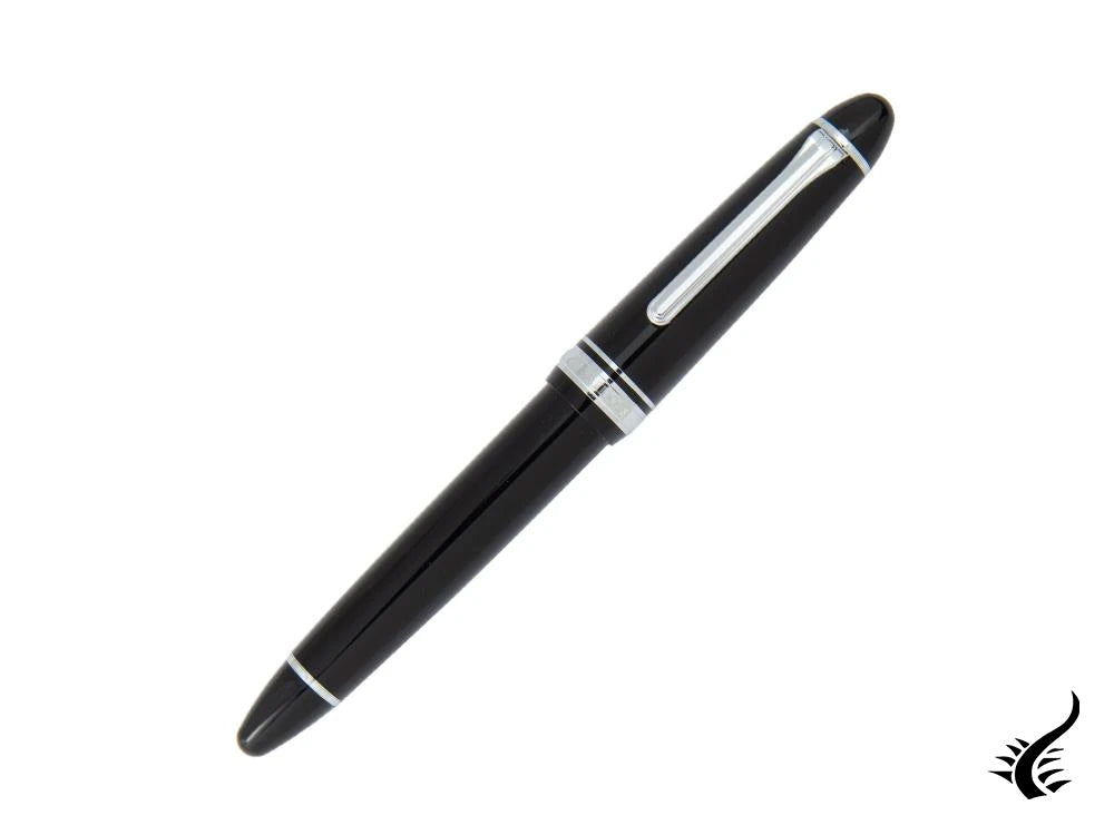 Sailor 1911 Large Silver Series Fountain Pen, Black, Chrome, 11-2024-420