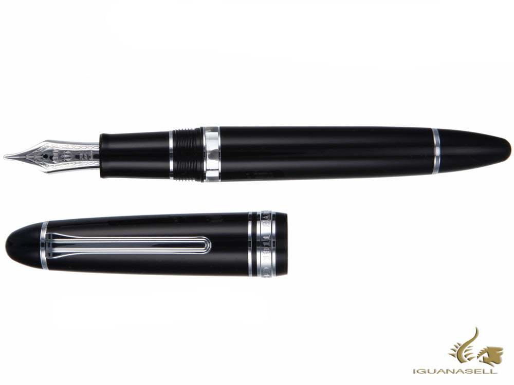 Sailor 1911 Series Realo Fountain Pen, Resin, Black, Chrome, 11-9379-420