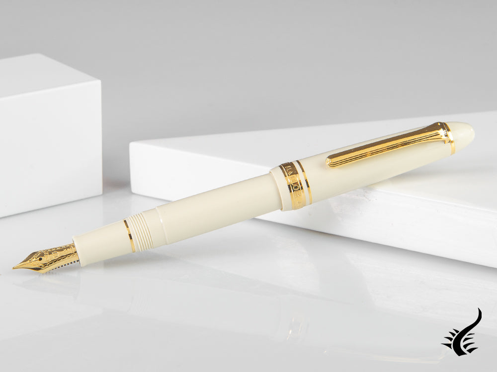 Sailor 1911 Standard Series Fountain Pen, Ivory, Gold Trim, 11-1219-417