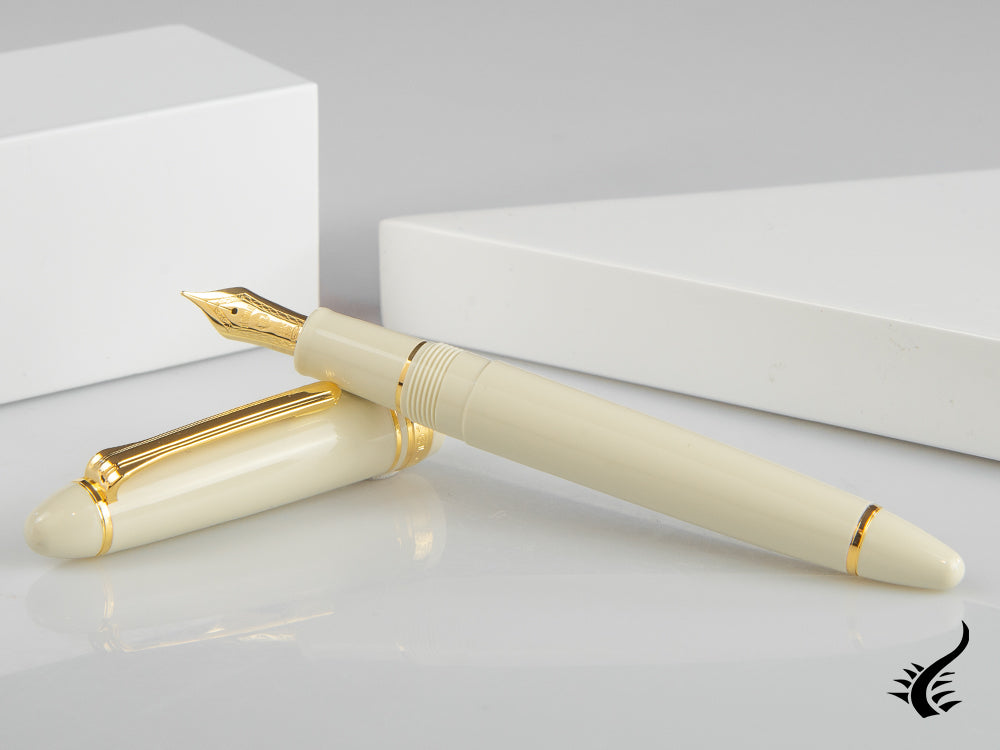Sailor 1911 Standard Series Fountain Pen, Ivory, Gold Trim, 11-1219-417