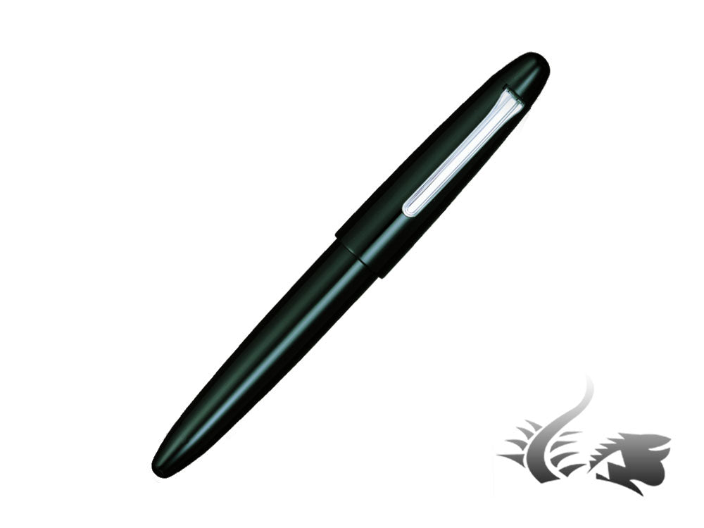 Sailor King of Pens Urushi Silver Fountain Pen, Black, Ebonite, 10-8160