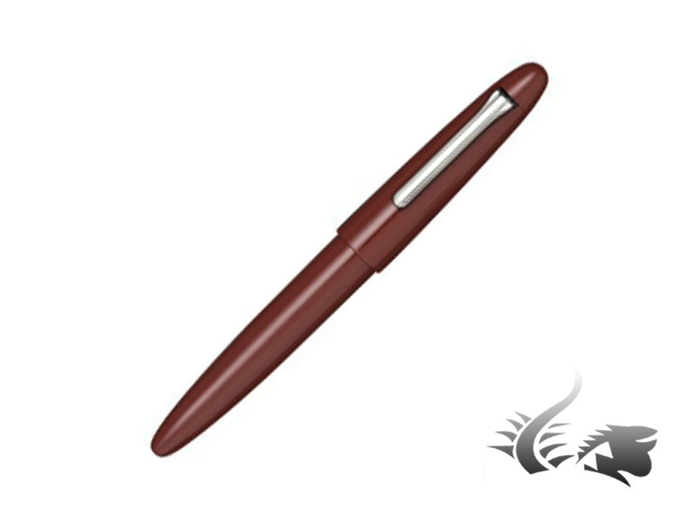 Sailor King of Pens Urushi Silver Fountain Pen, Bordeaux, Ebonite