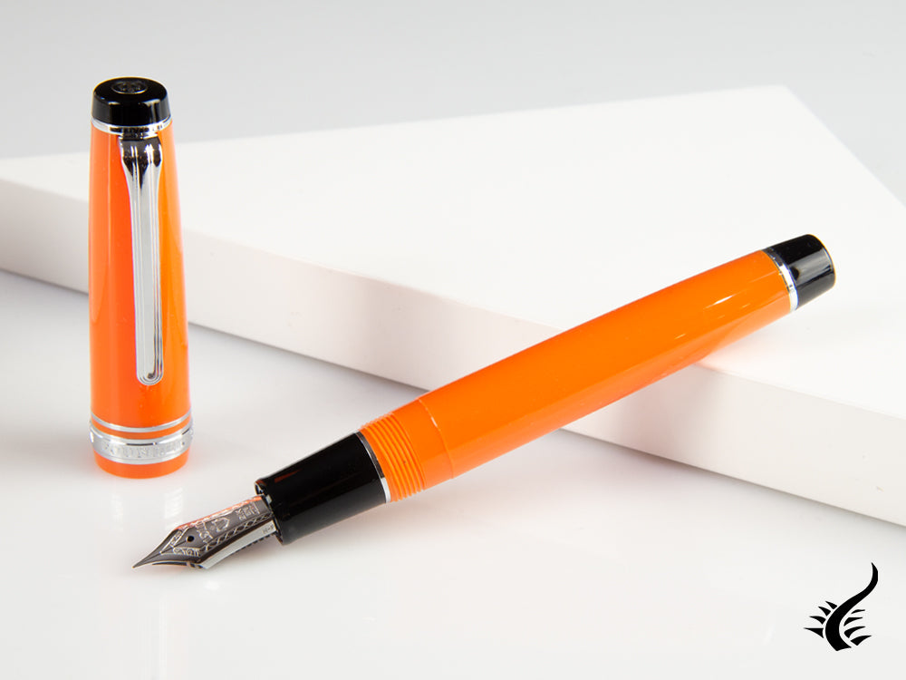 Sailor Professional Gear Color Fountain Pen, Orange, Chrome trim