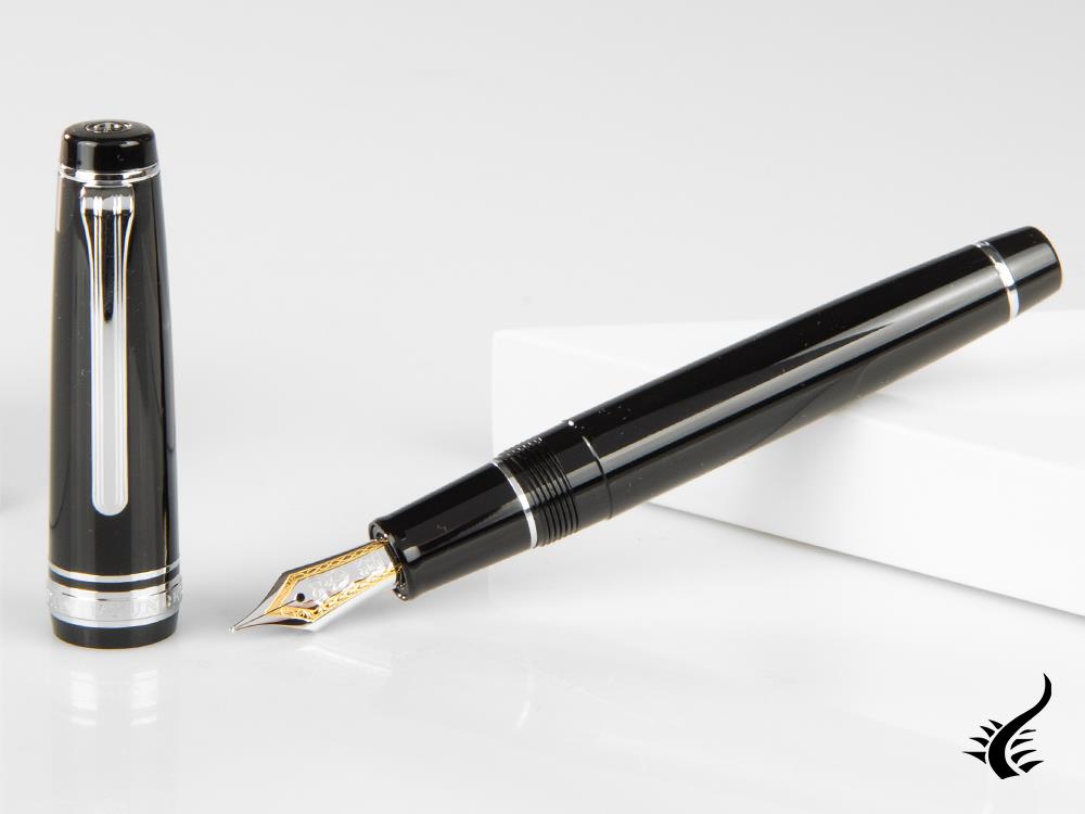 Stylo plume Sailor Professional Gear Silver, noir, chrome, 11-2037-420