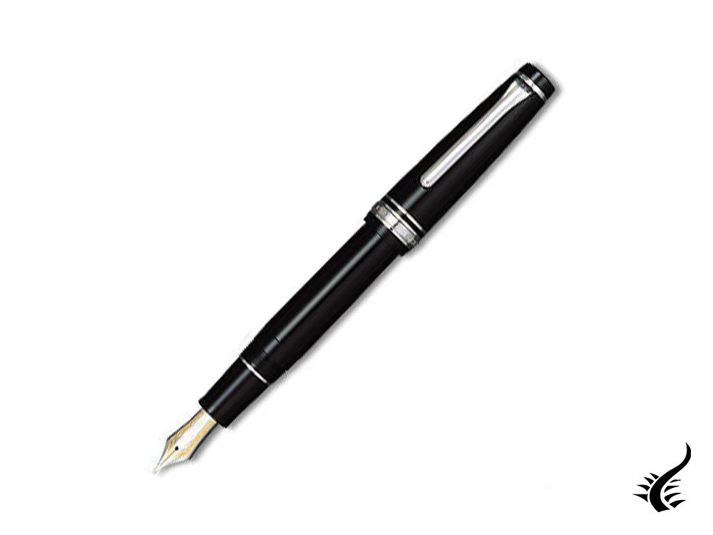 Stylo plume Sailor Professional Gear Silver, noir, chrome, 11-2037-420