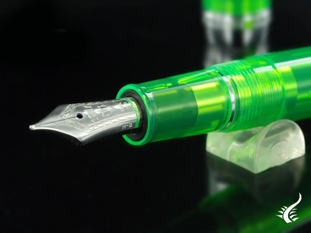 Sailor Professional Gear Slim Demonstrator Fountain Pen, Green, Chrome