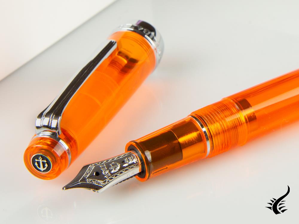 Stylo plume Sailor Professional Gear Slim Demonstrator, orange, chrome