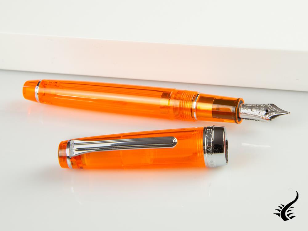 Stylo plume Sailor Professional Gear Slim Demonstrator, orange, chrome