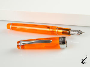 Sailor Professional Gear Slim Demonstrator Fountain Pen, Orange, Chrome