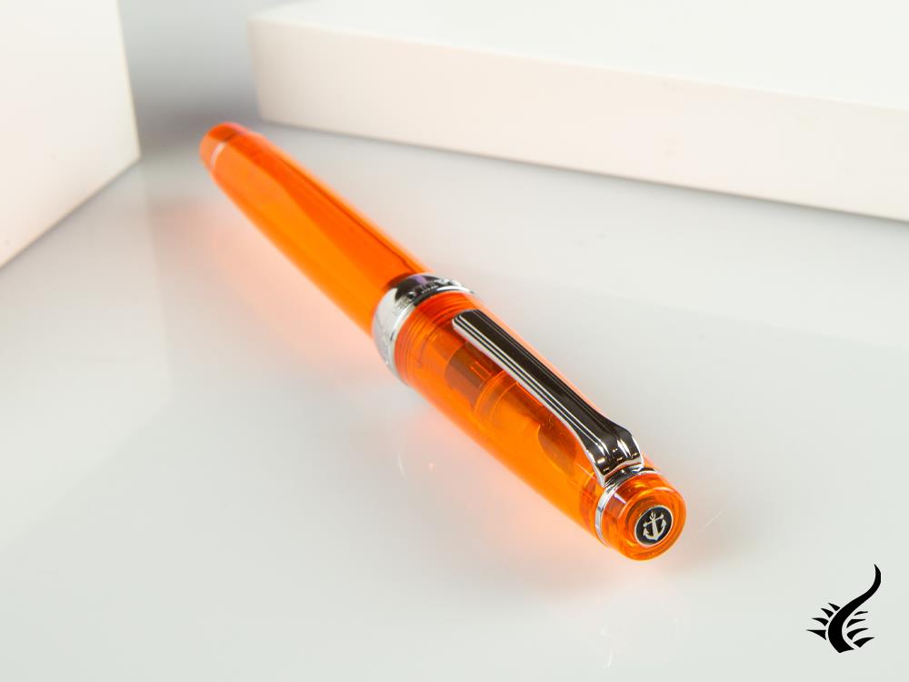 Stylo plume Sailor Professional Gear Slim Demonstrator, orange, chrome