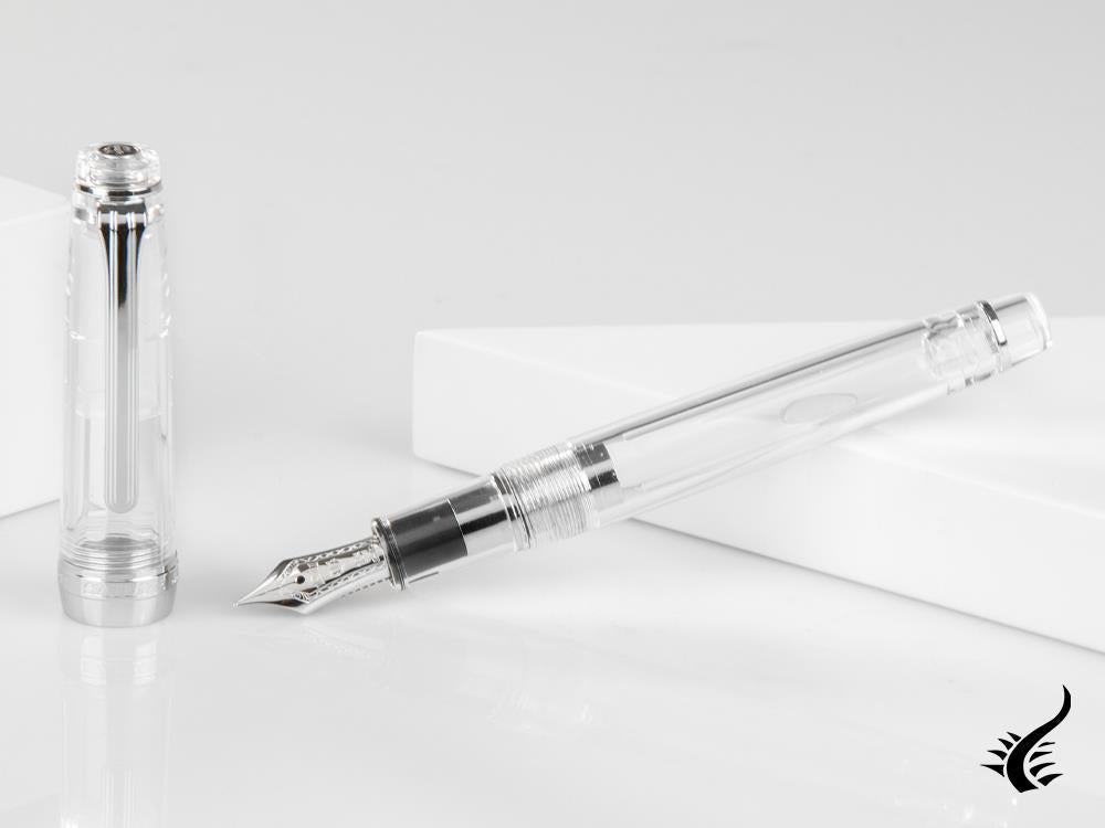 Sailor Professional Gear Slim Demonstrator Silver Fountain Pen, Chrome