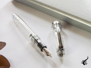 Stylo plume Sailor Professional Gear Slim Demonstrator argenté, chrome