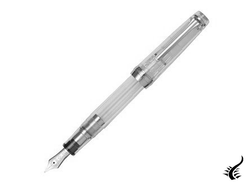 Sailor Professional Gear Slim Demonstrator Silver Fountain Pen, Chrome