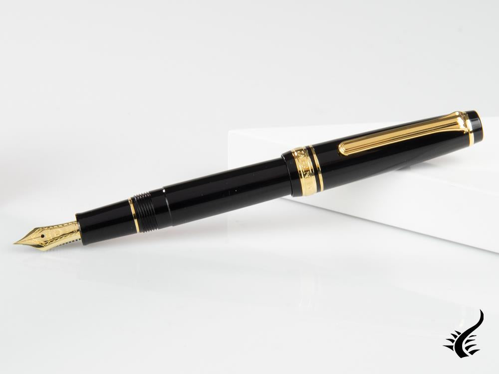 Sailor Professional Gear Slim Gold Fountain Pen, Black, 11-1221-420