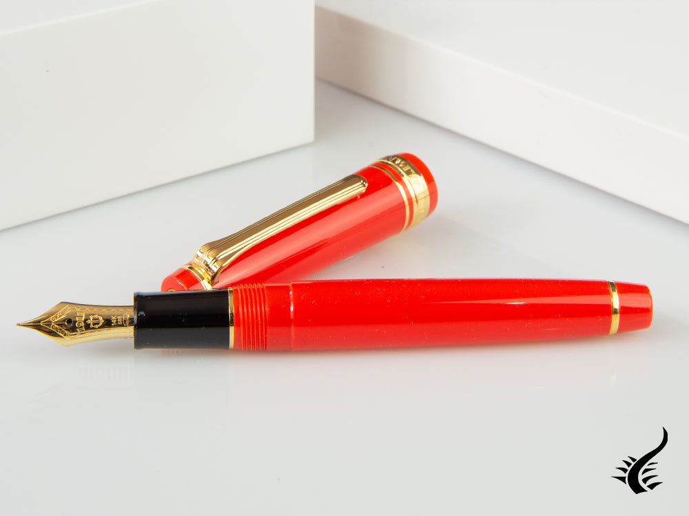 Sailor Professional Gear Slim Gold Fountain Pen, Red, 11-1221-430