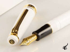 Sailor Professional Gear Slim Gold Fountain Pen, White, 11-1221-410