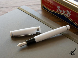 Stylo plume Sailor Professional Gear Slim Silver, blanc, rhodium