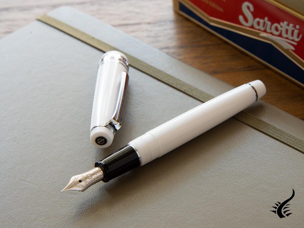 Stylo plume Sailor Professional Gear Slim Silver, blanc, rhodium