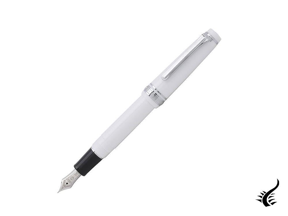 Stylo plume Sailor Professional Gear Slim Silver, blanc, rhodium