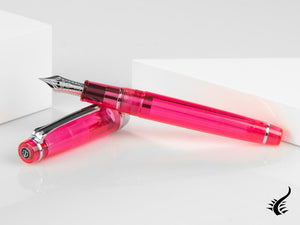 Sailor ProfessionalGear Slim Demonstrator Fountain Pen, Pink, Chrome