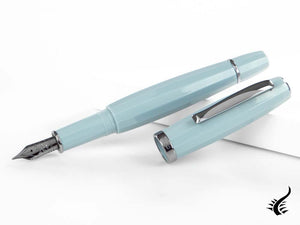 Scribo Feel Fountain Pen, Blue Resin, Ruthenium, Flex nib, FEEFP03RT1403