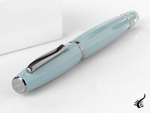 Scribo Feel Fountain Pen, Blue Resin, Ruthenium, Flex nib, FEEFP03RT1403