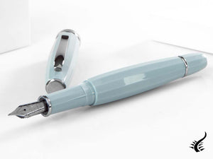 Scribo Feel Fountain Pen, Blue Resin, Ruthenium, Flex nib, FEEFP03RT1403