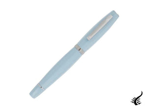 Stylo plume Scribo Feel, résine bleue, ruthénium, plume flexible, FEEFP03RT1403