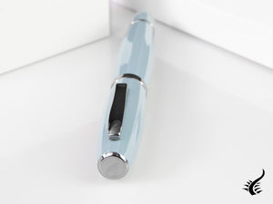 Scribo Feel Fountain Pen, Blue Resin, Ruthenium trim, FEEFP03RT1803