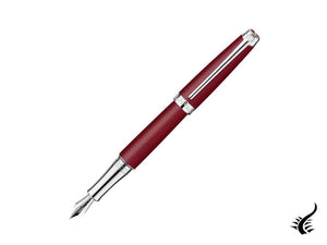 Set Caran d'Ache Léman Burgundy Fountain Pen and Ink Bottle, 4799.085