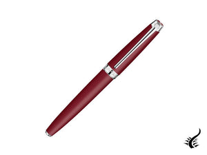 Set Caran d'Ache Léman Burgundy Fountain Pen and Ink Bottle, 4799.085