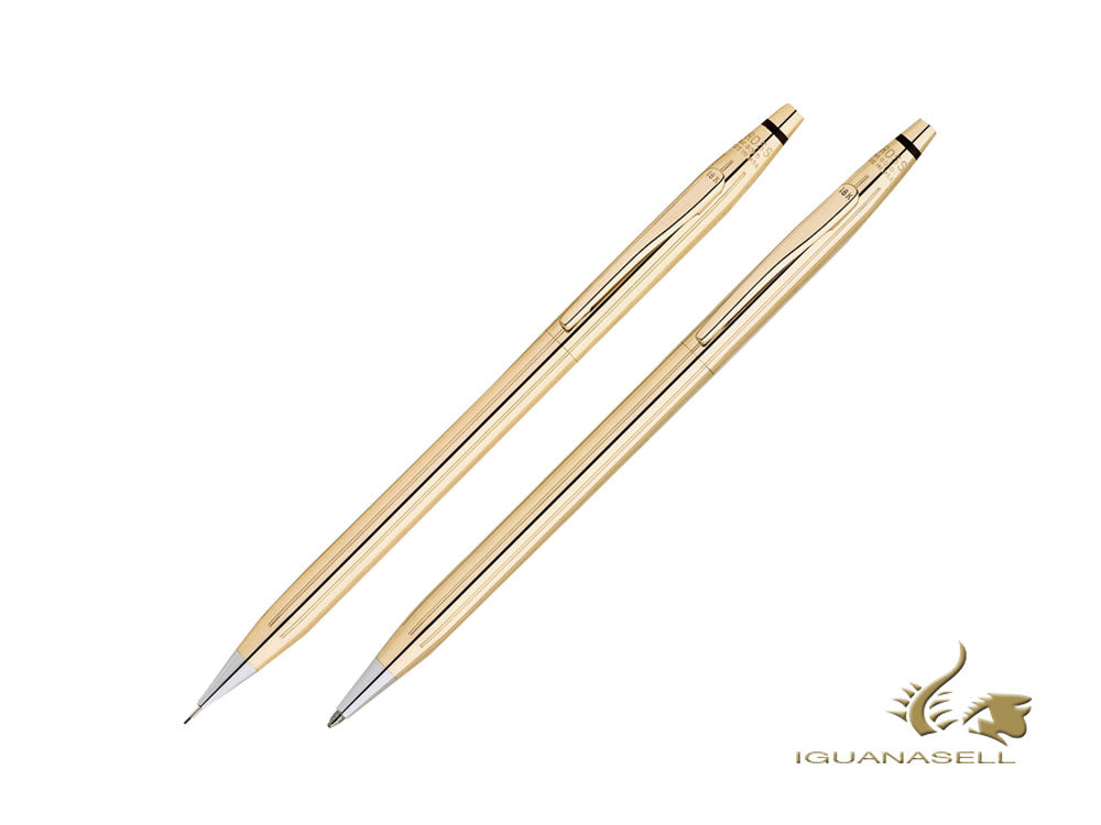 Cross Classic Century Ballpoint pen & Pencil Set, Gold 18k, Gold, Polished