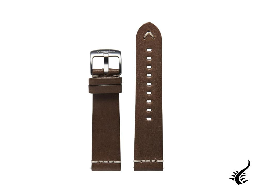 Spinnaker Accessories Strap, Leather strap, Saddle Brown, 22mm, Buckle