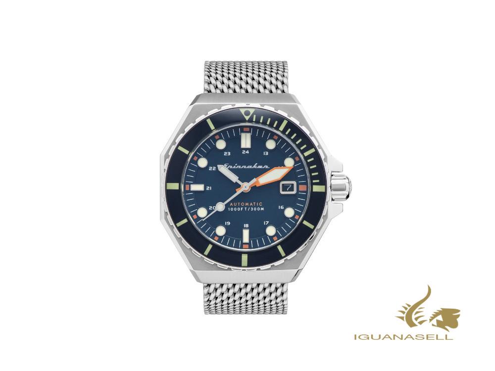 Spinnaker Dumas Automatic Watch, Blue, 44 mm, 30 atm, SP-5081-22