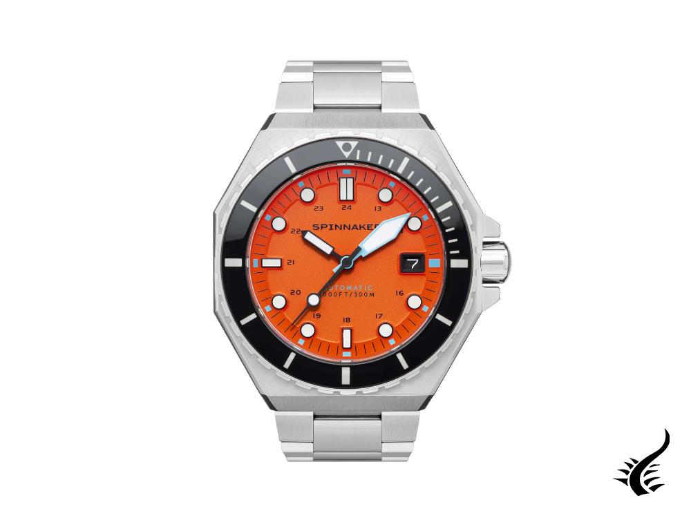 Montre automatique Spinnaker Dumas Tangerine, orange, 44 mm, 30 atm, SP-5081-BB