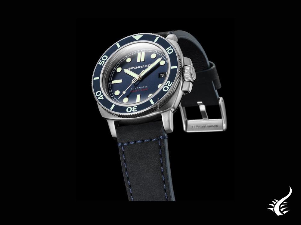 Montre automatique Spinnaker Hull Diver, bleu, 42 mm, 30 atm, SP-5088-02