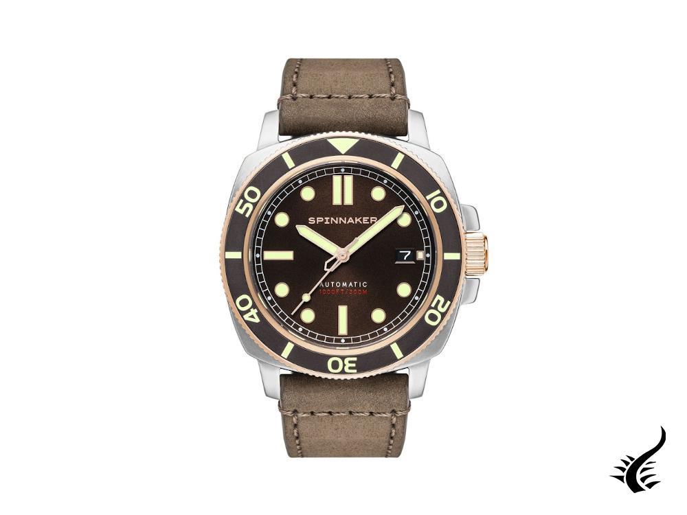 Spinnaker Hull Diver Automatic Watch, Brown, 42 mm, 30 atm, SP-5088-04