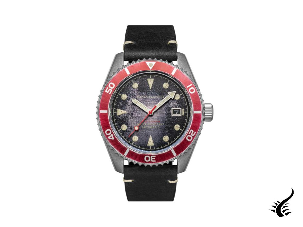 Spinnaker Wreck Automatic Watch, Black, 44 mm, 20 atm, SP-5089-01