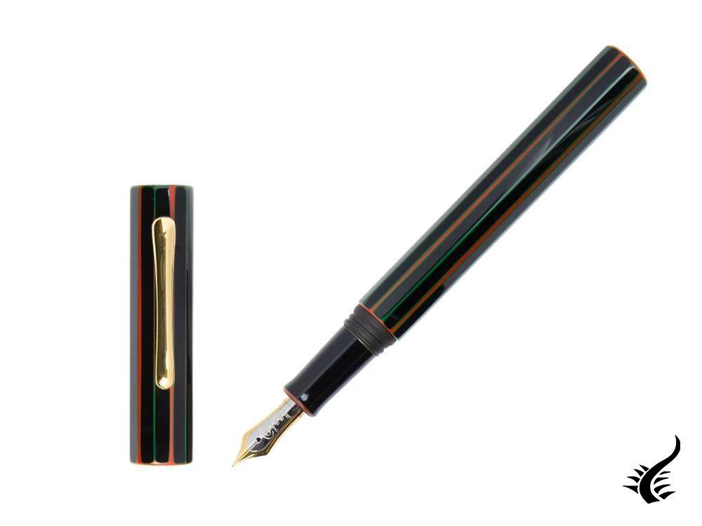 Taccia Kaku-Tate LE Kabuki Curtain Fountain Pen, Ebonite and Urushi