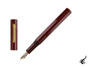 Stylo plume Taccia Kaku-Tate LE Thin Stripe Crimson, ébonite et urushi