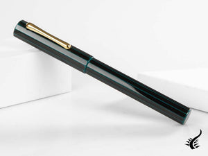 Taccia Kaku-Tate LE Thin Stripe Navy Fountain Pen, Ebonite, Urushi