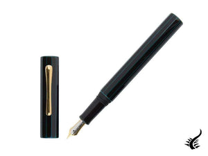 Stylo plume Taccia Kaku-Tate LE Thin Stripe Navy, ébonite, Urushi