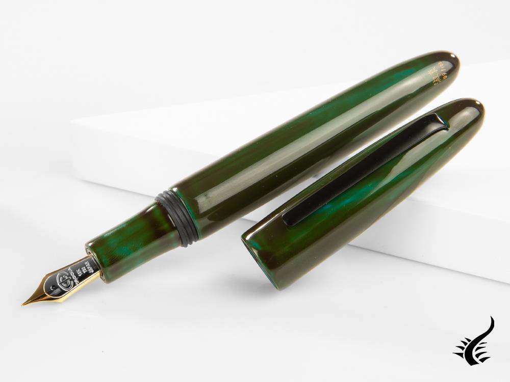 Taccia Miyabi Earth LE Ocean Aodame Fountain Pen, TME-1395F-OA