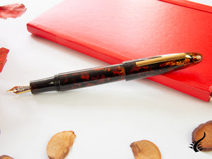 Taccia Miyabi Maki-e Amber Crystal Fountain Pen, Limited Edition