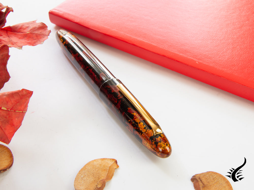 Taccia Miyabi Maki-e Amber Crystal Fountain Pen, Limited Edition