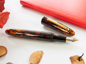 Taccia Miyabi Maki-e Amber Crystal Fountain Pen, Limited Edition