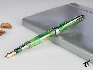 Taccia Spotlight Forest Eye Fountain Pen, Resin, Green, TSL-14F-FE