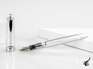 Taccia Spotlight Pure ClearFountain Pen, Resin, Grey, TSL-SSF-PC